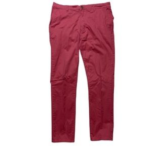 PD&C Pink Slim Stretch Straight Leg Chino Pants Men’s Size 36x32